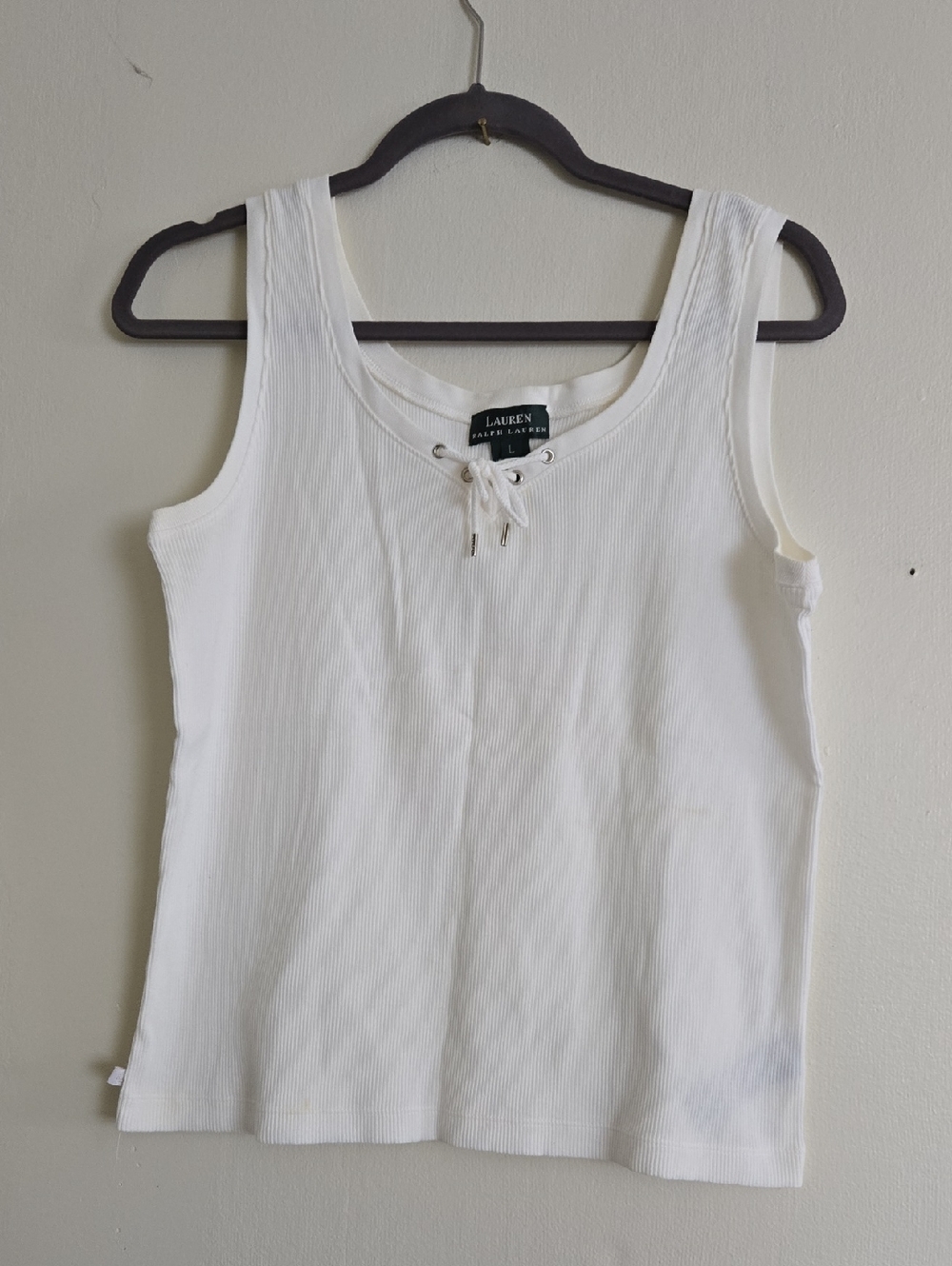 RALPH LAUREN WHITE TANK TOP